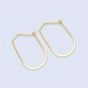 10pcs Geometric Hoop Earrings 32x19mm Ear Wire Components