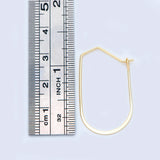 10pcs Geometric Hoop Earrings 32x19mm Ear Wire Components