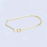 10pcs Geometric Hoop Earrings 32x19mm Ear Wire Components