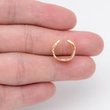 10pcs Leaf Ear Cuffs, Plated Brass Earcuff Earring