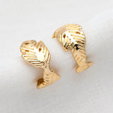 10pcs Leaf Ear Cuffs, Plated Brass Earcuff Earring