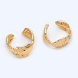 10pcs Leaf Ear Cuffs, Plated Brass Earcuff Earring
