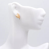 10pcs Leaf Ear Posts 15x11mm Plated Brass Stud Earrings