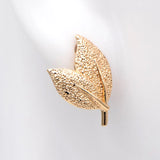 10pcs Leaf Ear Posts 15x11mm Plated Brass Stud Earrings