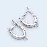 10pcs Leverback Ear Hooks 21x12mm Rhodium Plated Brass Earring Hooks