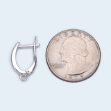 10pcs Leverback Ear Hooks 21x12mm Rhodium Plated Brass Earring Hooks
