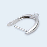 10pcs Leverback Ear Hooks 21x12mm Rhodium Plated Brass Earring Hooks