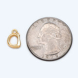 10pcs Open Loop Bail, 18K Plated Bails, Small Jewelry Bail