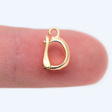 10pcs Open Loop Bail, 18K Plated Bails, Small Jewelry Bail
