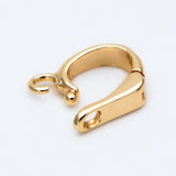 10pcs Open Loop Bail, 18K Plated Bails, Small Jewelry Bail