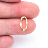10pcs Oval Ear Posts with Open Loops for DIY Earrings
