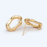 10pcs Oval Ear Posts, Oval Stud Earrings, Jewelry Making Supplies