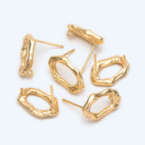 10pcs Oval Ear Posts, Oval Stud Earrings, Jewelry Making Supplies