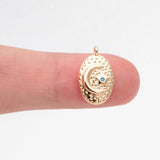10pcs Oval Moon Star Charms, Earring Findings, DIY Jewelry Making Supplies