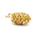 10pcs Pine Cone 3D Charms 19x9mm, Real plated Brass, For DIY Jewelry