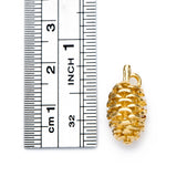 10pcs Pine Cone 3D Charms 19x9mm, Real plated Brass, For DIY Jewelry