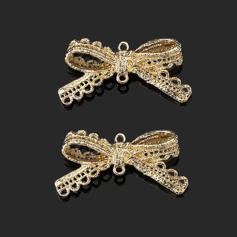 10pcs Bow Knot Charms for DIY Jewelry Making Crafts