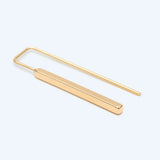 10pcs Gold Plated Brass Cube Ear Hooks 34x10mm