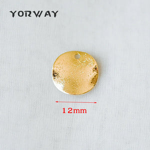 10pcs Plated Brass Disc Charms 20mm, Lead Nickel Round Coin Pendants