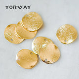 10pcs Plated Brass Disc Charms 20mm, Lead Nickel Round Coin Pendants