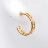 10pcs Circle Stud Earring, 16mm Posts, Plated Brass, Geometric Design