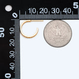 10pcs Circle Stud Earring, 16mm Posts, Plated Brass, Geometric Design