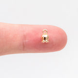 10pcs Plated Brass Flower Charm Pendants 22x19mm