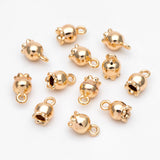 10pcs Plated Brass Flower Charm Pendants 22x19mm
