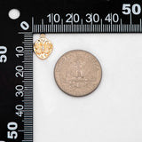 10pcs Plated Brass Butterfly Charms with CZ Paved Pendants