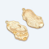 10pcs Hammered Brass Charms 25x14mm