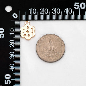 10pcs Plated Brass Moon Flower Charms for Jewelry Making