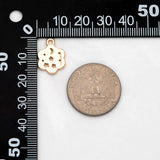 10pcs Plated Brass Moon Flower Charms for Jewelry Making