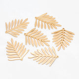 10pcs Plated Brass Leaf Charm Pendants 31x25mm