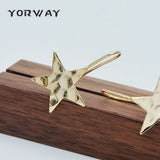 10pcs Plated Brass Star Ear Hooks 30x19mm Earwires Earring Post Components