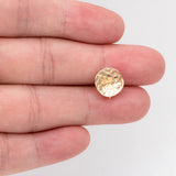 10pcs Plated Brass Textured Ear Posts, Pearl Earring Mounts, Stud Earrings