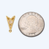 10pcs Plated Brass Tower Charm 15x8mm for DIY Jewelry Making (GB-1738)