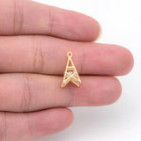 10pcs Plated Brass Tower Charm 15x8mm for DIY Jewelry Making (GB-1738)