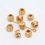 10pcs Plated Brass Spacer Beads for DIY Jewelry Making