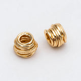 10pcs Plated Brass Spacer Beads for DIY Jewelry Making