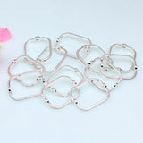 10pcs Copper Textured Bead Frame 2 Holes Spacer Cap DIY Jewelry Making