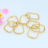 10pcs Copper Textured Bead Frame 2 Holes Spacer Cap DIY Jewelry Making