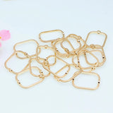 10pcs Copper Textured Bead Frame 2 Holes Spacer Cap DIY Jewelry Making