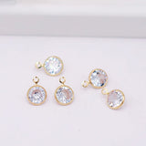 10pcs Mini Zircon Pendants Crystal Charms for DIY Jewelry Making