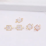 10pcs Mini Zircon Pendants Crystal Charms for DIY Jewelry Making