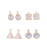 10pcs Mini Zircon Pendants Crystal Charms for DIY Jewelry Making