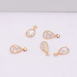 10pcs Mini Zircon Pendants Crystal Charms for DIY Jewelry Making