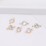 10pcs Mini Zircon Pendants Crystal Charms for DIY Jewelry Making