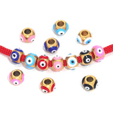 10pcs Enamel Eyes Spacer Beads Charms Stainless Steel DIY Jewelry Making