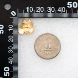 10pcs Rough Flower Ear Posts 15x15mm, Pearl Peg Earring Mounts