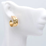 10pcs Round Circle Ear Posts 19mm, Plated Brass Earrings (GB-1870-1)